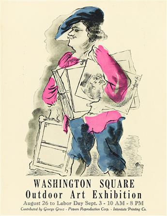 GEORGE GROSZ (1893-1959) Washington Square Outdoor Art Exhibition. 1934.                                                                         